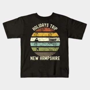 Holidays Trip To New Hampshire, Family Trip To New Hampshire, Road Trip to New Hampshire, Family Reunion in New Hampshire, Holidays in New Kids T-Shirt